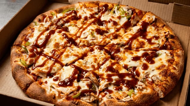BBQ Chicken Pizza.