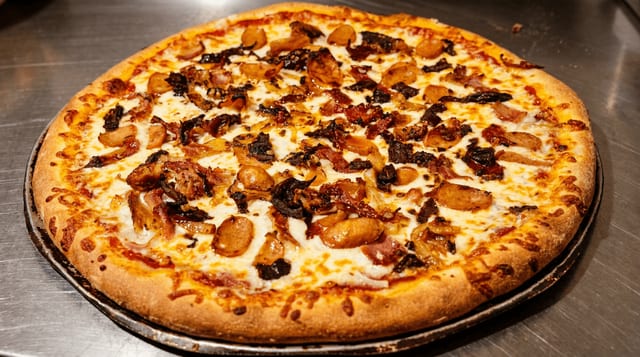 Hot Chicago Style Pizza.
