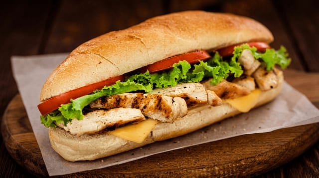 Grilled Chicken Sub.