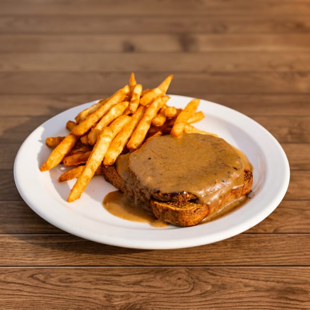 Hot Hamburger Sandwich.
